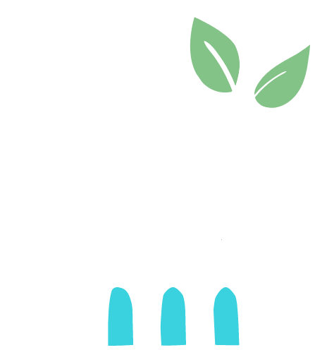 Grafik Fabrik mit einer Pflanze aus dem Schornstein